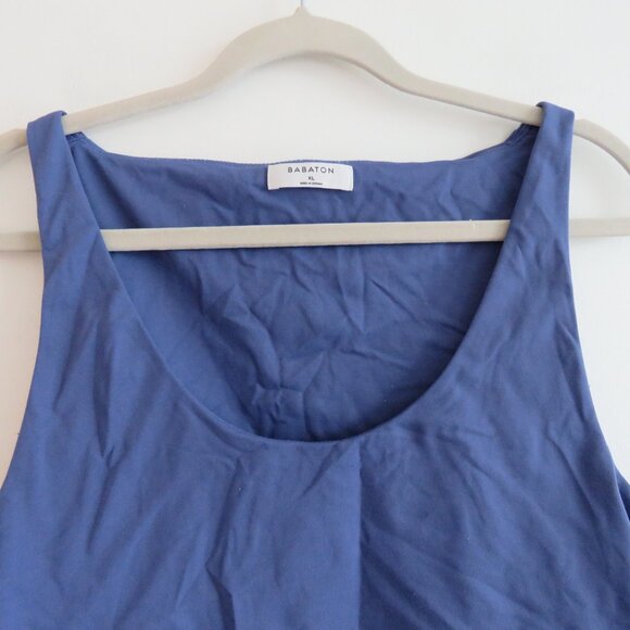 ARITZIA BABATON Contour Scoopneck Tank in Blue Eclipse Minimalist - Size XL - Picture 3 of 10